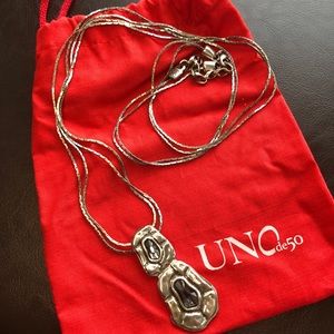 UNOde50 Swarovski crystal crocodile necklace